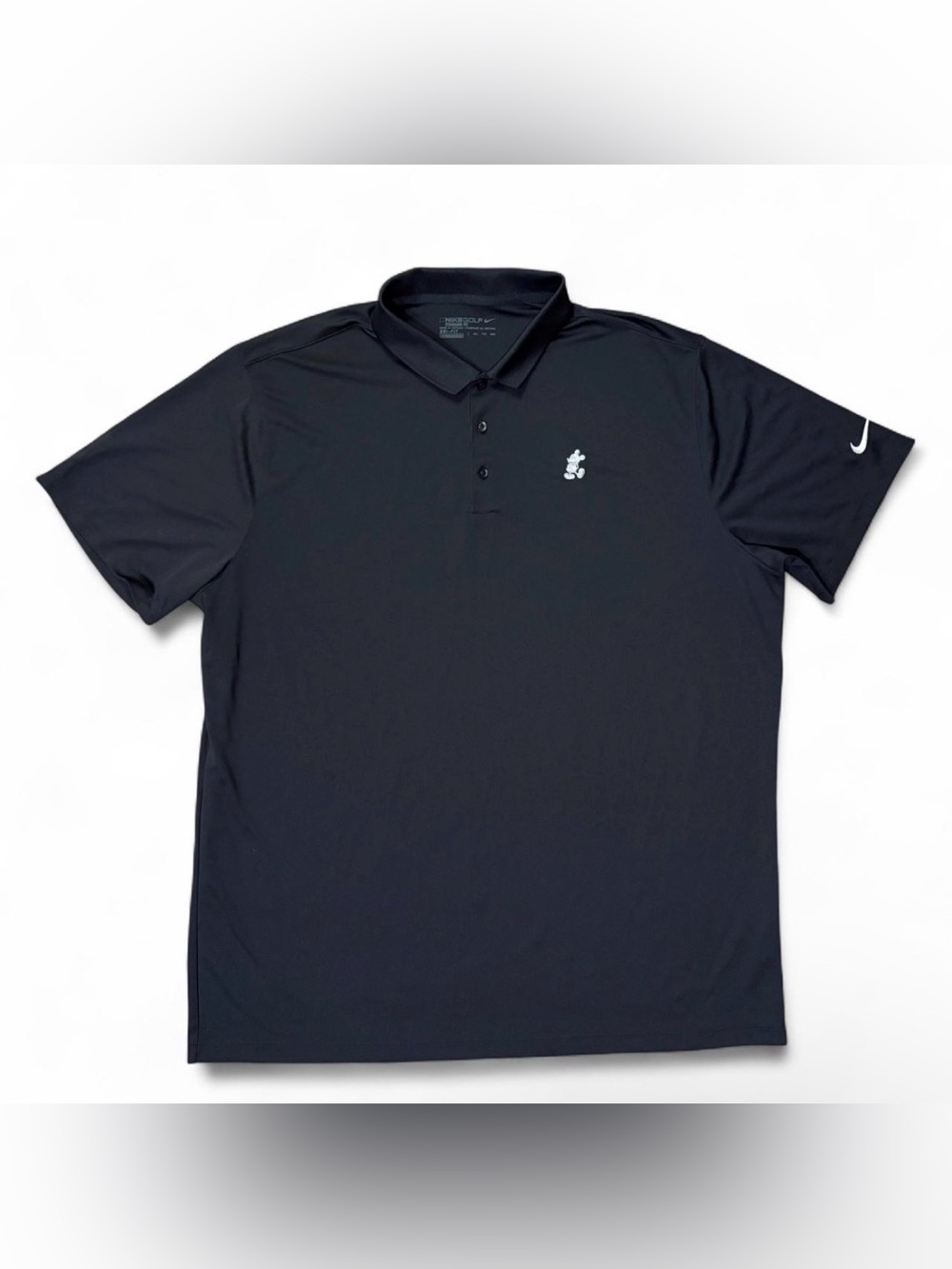 Nike Disney Parks Golf Polo Shirt Men XXL Black Mickey Mouse Dri-FIT Performance